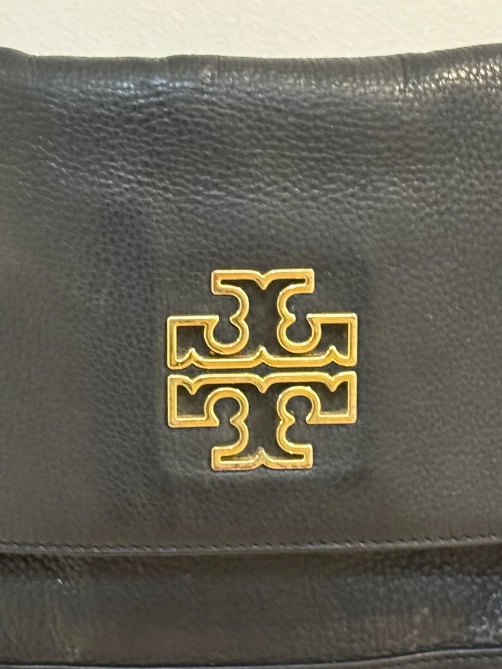Tory Burch Black Leather Crossbody Bag - Gold Hardware